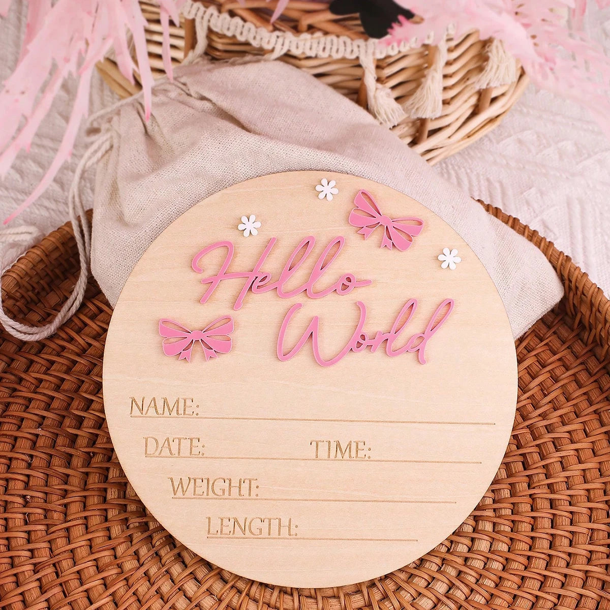Custom Baby Welcome Name Sign