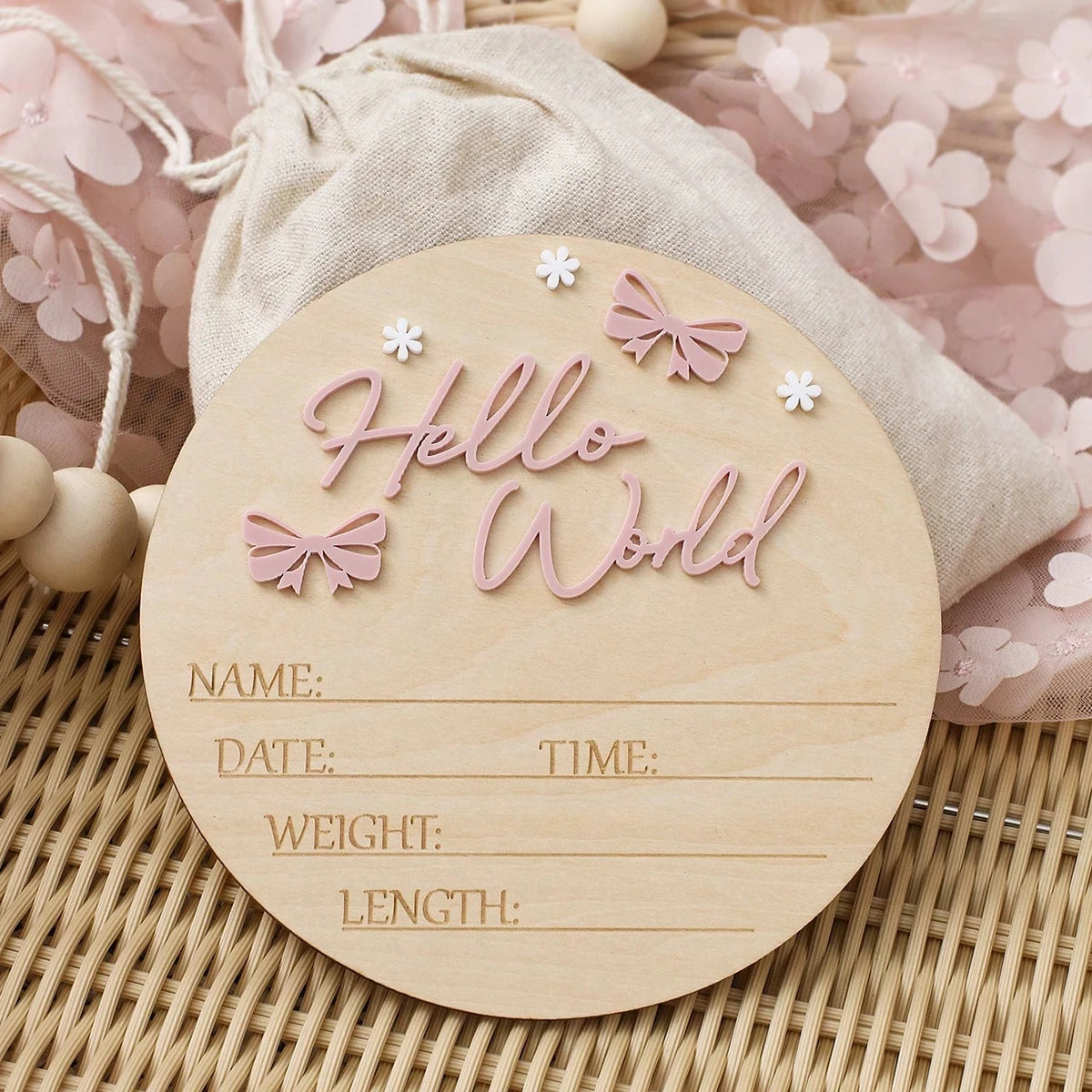 Custom Baby Welcome Name Sign