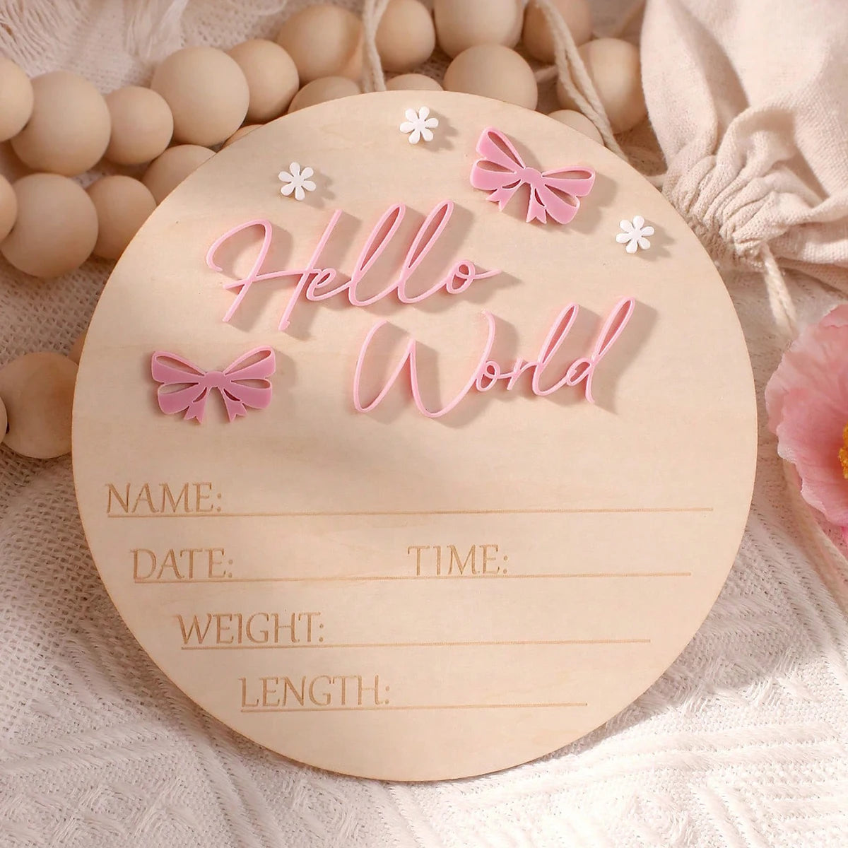 Custom Baby Welcome Name Sign