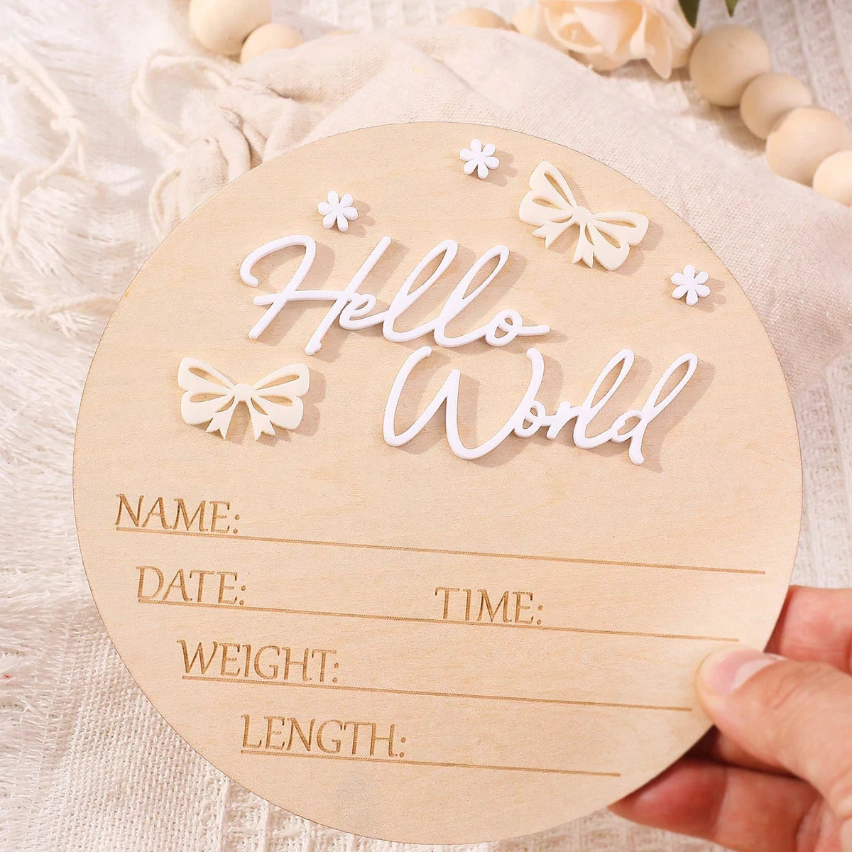 Custom Baby Welcome Name Sign