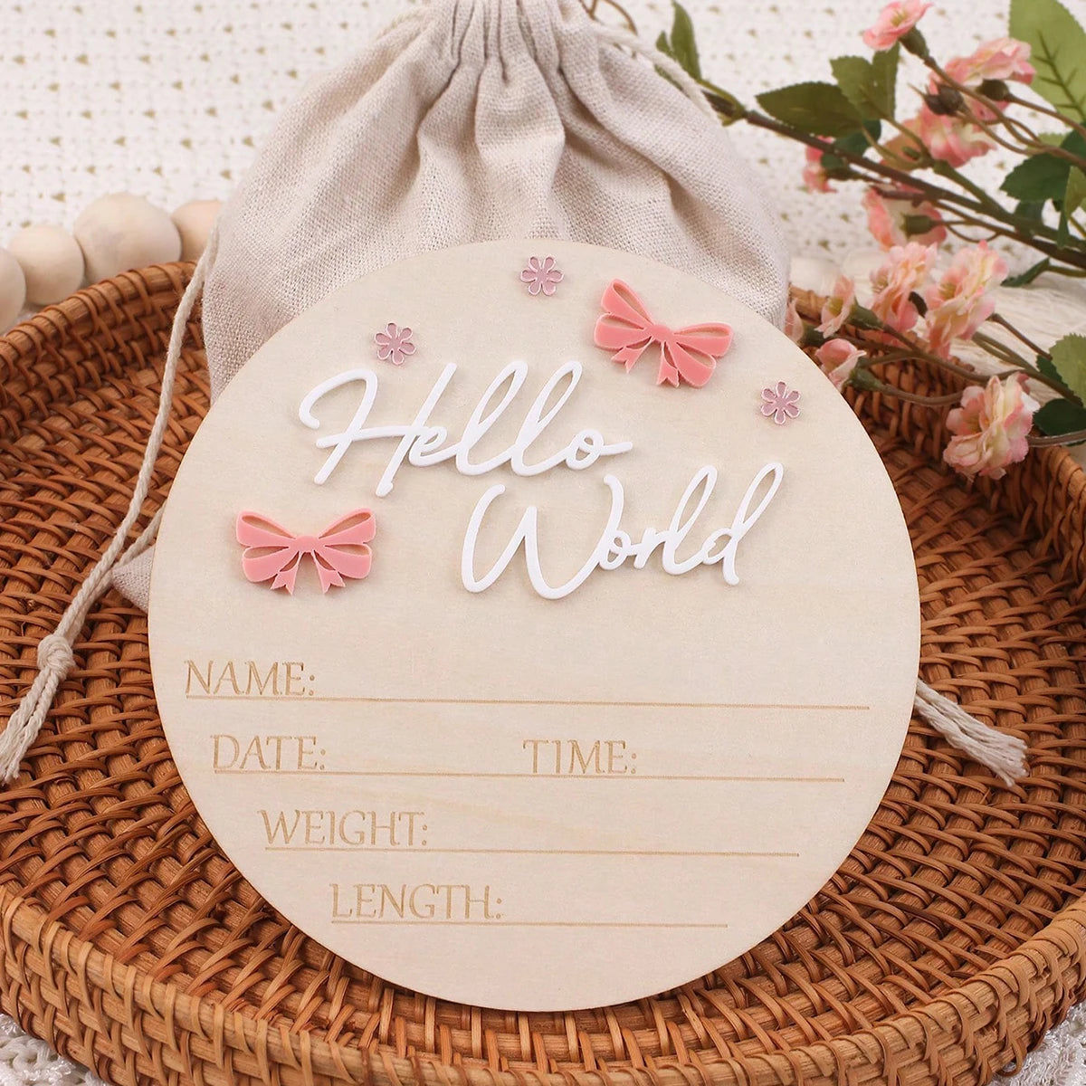 Custom Baby Welcome Name Sign