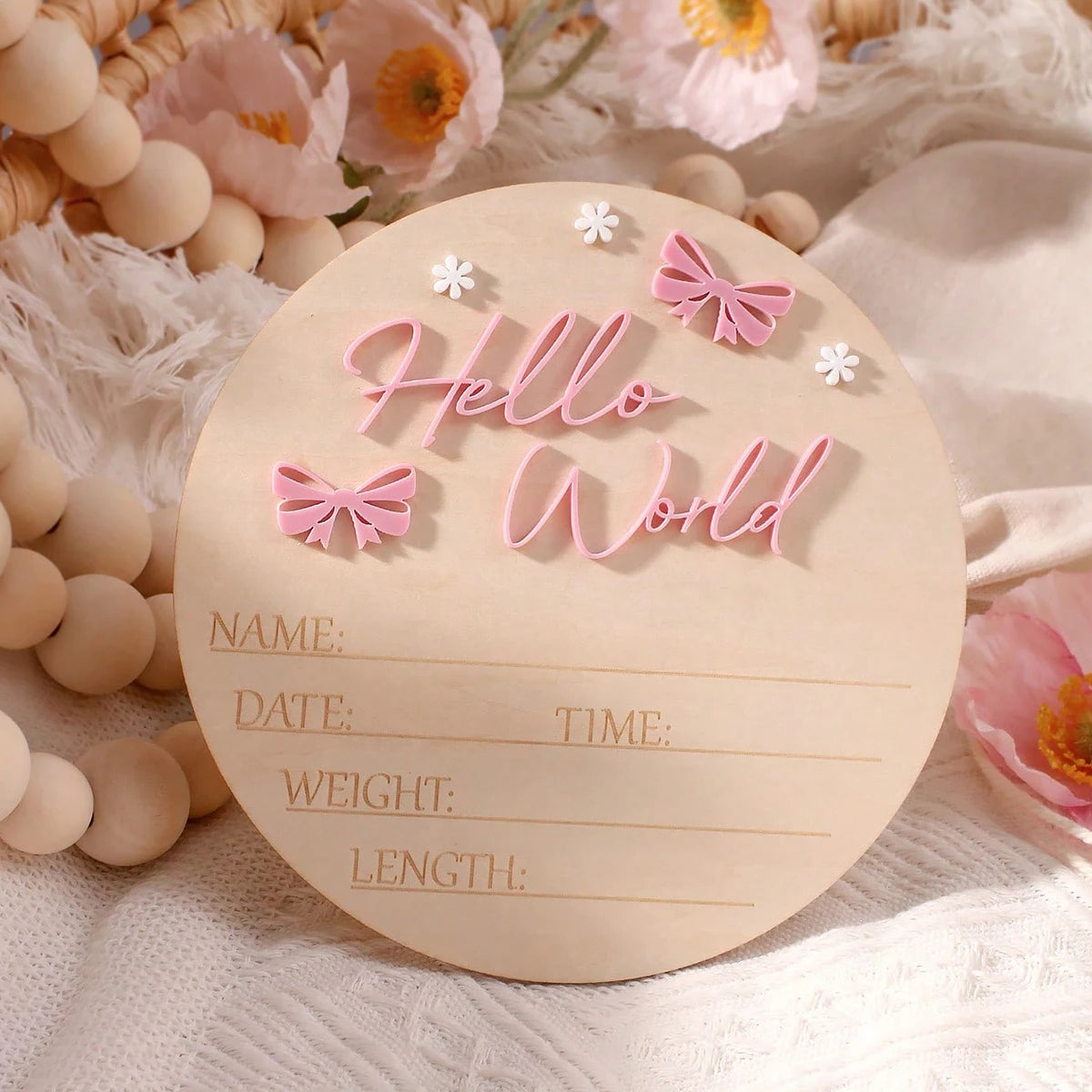 Custom Baby Welcome Name Sign