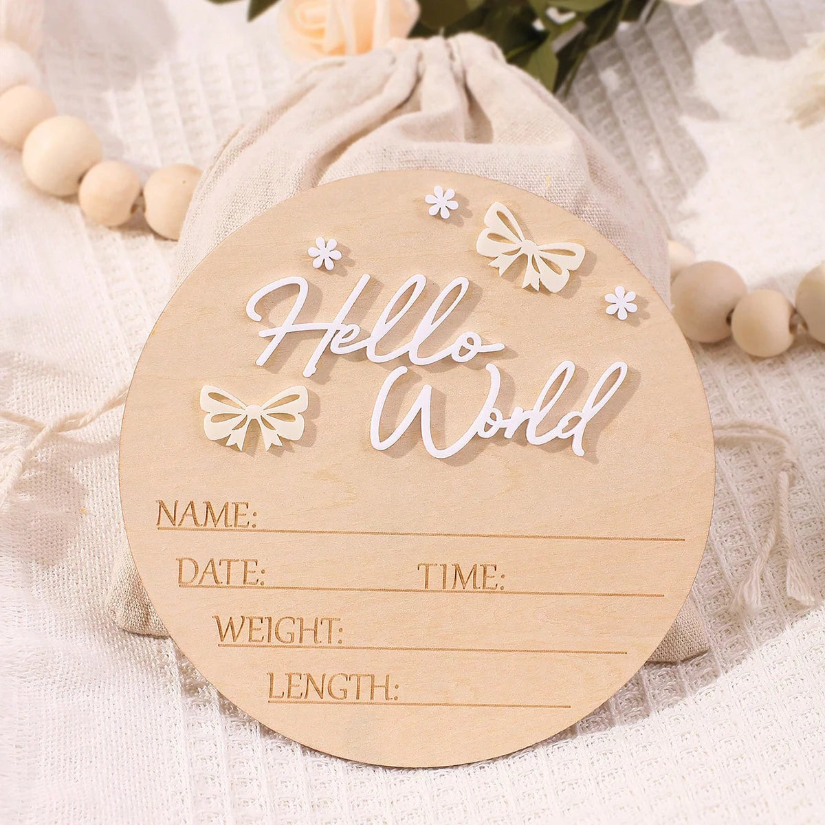 Custom Baby Welcome Name Sign